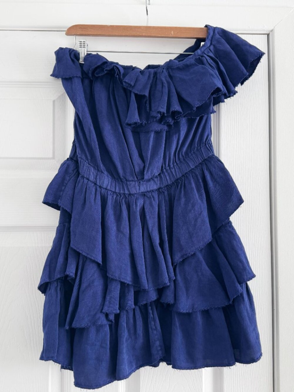 Isabel Marant One Shoulder Dress in Blue, size "0" (XS) - Picture 2 of 8